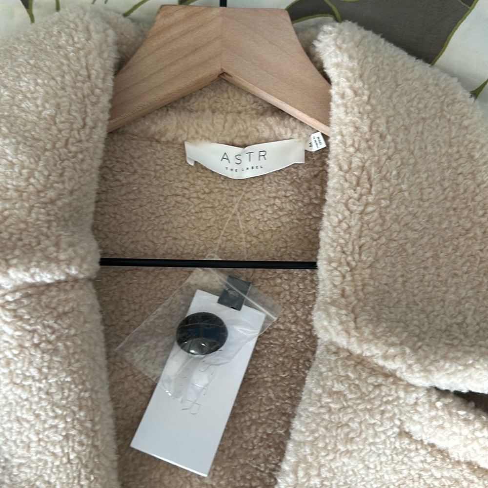 ASTR The Label Francine Faux Leather Shearling Coat